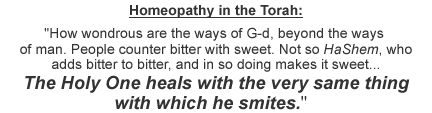 Homeopathy in the Torah